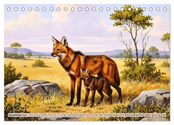 Produktbild: S&uuml;damerikas Tiere wie aus alten B&uuml;chern (Tischkalender 2027 DIN A5 quer), CALVENDO Monatskalender