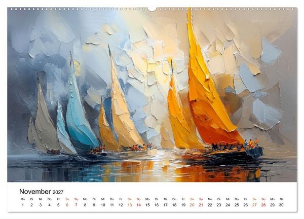 Produktbild: Segeln - Tanz mit dem Wind (hochwertiger Premium Wandkalender 2027 DIN A2 quer), Kunstdruck in Hochglanz