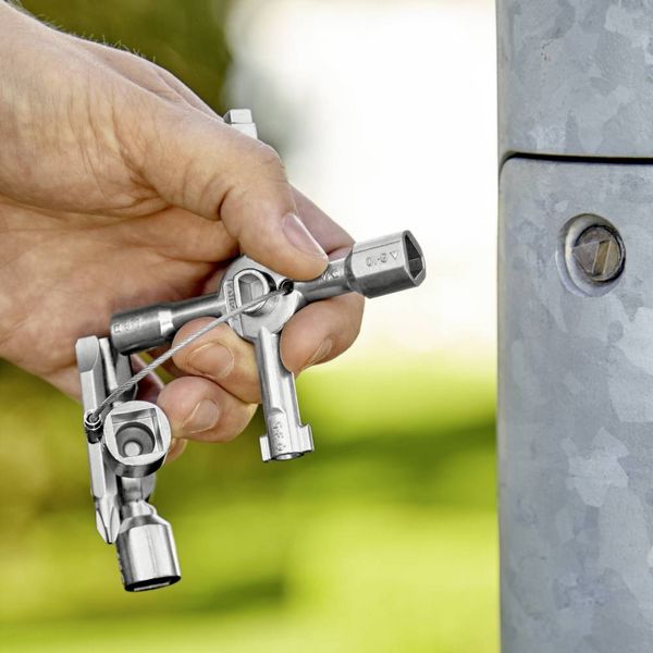 Produktbild: Knipex 00 11 01 KNIPEX 00 11 01 TwinKey&reg; Schaltschrankschl&uuml;ssel 92 mm Schaltschrankschl&uuml;ssel 1 St.