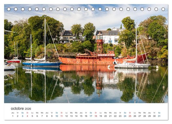 Produktbild: Cornouaille &Agrave; la d&eacute;couverte du Sud-Ouest de la Bretagne (Calendrier de bureau 2026 DIN A5 vertical), CALVENDO calendrier mensuel