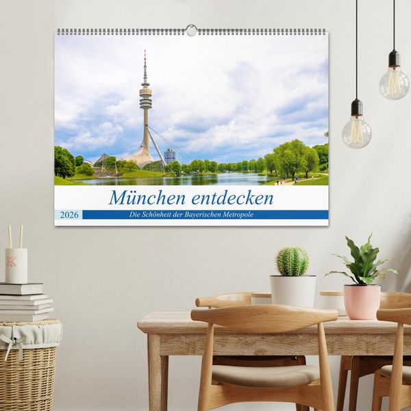 Produktbild: M&uuml;nchen entdecken - Die Sch&ouml;nheit der Bayerischen Metropole (Wandkalender 2026 DIN A2 quer), CALVENDO Monatskalender