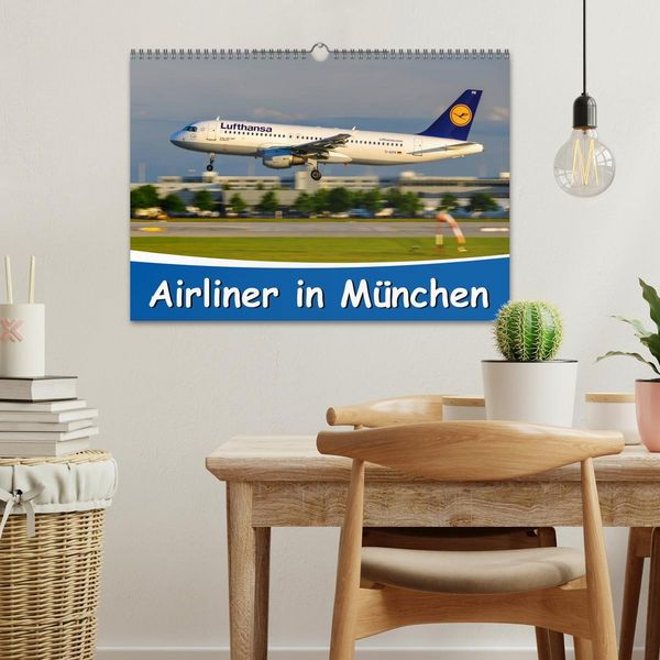 Produktbild: Airliner in M&uuml;nchen / 2026 (Wandkalender 2026 DIN A3 quer), CALVENDO Monatskalender