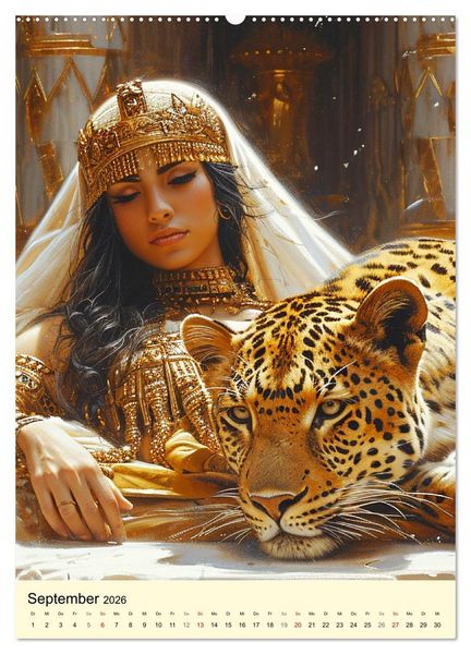 Produktbild: &Auml;gyptischer Katzenkult. Priesterinnen der G&ouml;ttin Bastet (Wandkalender 2026 DIN A2 hoch), CALVENDO Monatskalender
