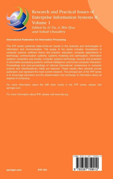 Produktbild: Research and Practical Issues of Enterprise Information Systems II Volume 1