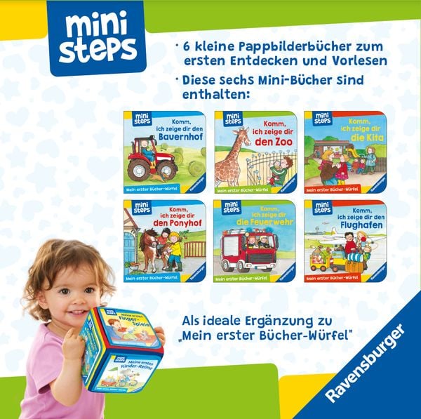 Produktbild: Ministeps: Mein erster Bücher-Würfel: Kita, Zoo und Feuerwehr (Bücher-Set)
