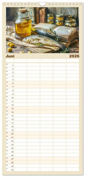 Produktbild: Familienplaner 2026 - Lichtvolle Stillleben mit 5 Spalten (Wandkalender, 21 x 45 cm) CALVENDO