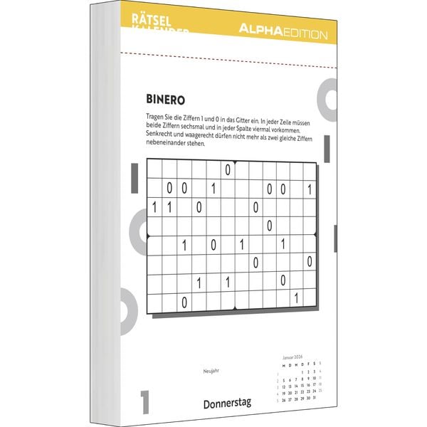 Produktbild: Rätselkalender 2026 Tagesabreißkalender - 11,8x15,9 - Rätselkalender - Knobelkalender - Tischkalender