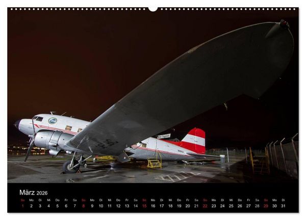 Produktbild: Flugzeuge bei Nacht (hochwertiger Premium Wandkalender 2026 DIN A2 quer), Kunstdruck in Hochglanz