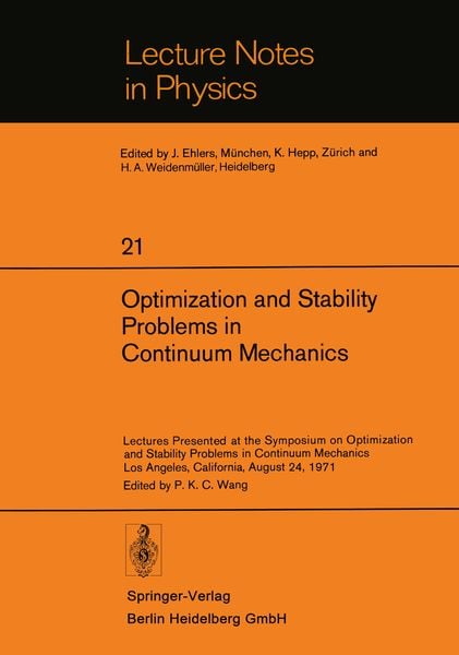 Produktbild: Optimization and Stability Problems in Continuum Mechanics