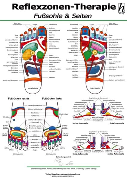 Reflexzonen-Therapie Mini-Poster - Fußsohle & Seiten DIN A4