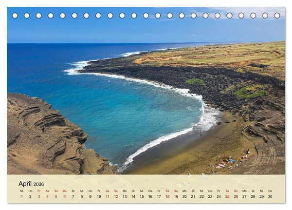 Produktbild: Hawaii - Eindr&uuml;cke von Big Island, Kauai & Oahu (Tischkalender 2026 DIN A5 quer), CALVENDO Monatskalender