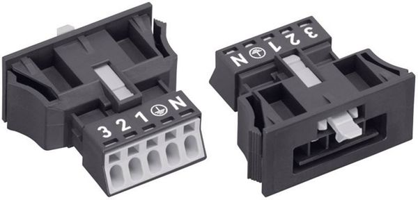 WAGO  Netz-Steckverbinder WINSTA MINI Serie (Netzsteckverbinder) WINSTA MINI Stecker, gerade Gesamtpolzahl: 4 + PE 16 A 