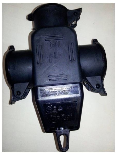 Produktbild: N & L 10195 3fach-Kupplung Gummi 230V Schwarz IP44