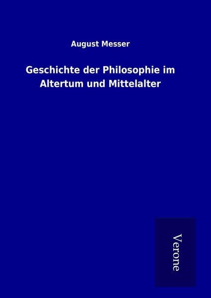 Produktbild: Geschichte der Philosophie im Altertum und Mittelalter