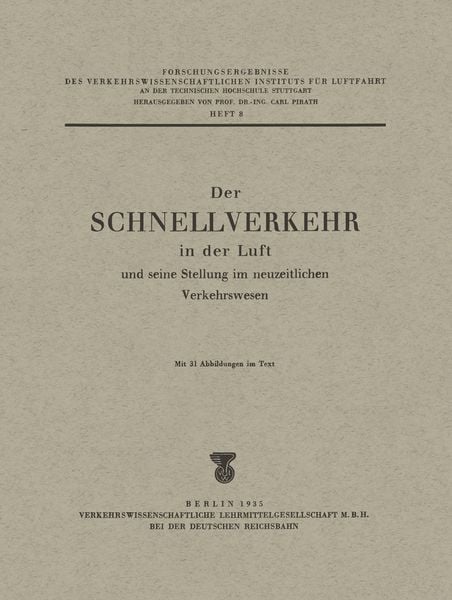 Produktbild: Der Schnellverkehr in der Luft und seine Stellung im neuzeitlichen Verkehrswesen