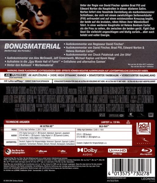 Produktbild: Fight Club (4K Ultra HD) (+ Blu-ray)