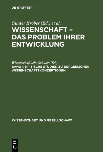 Produktbild: Kritische Studien zu b&uuml;rgerlichen Wissenschaftskonzeptionen