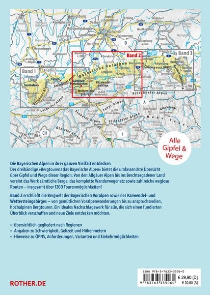 Produktbild: Bergtourenatlas Bayerische Alpen - Band 2: Bayerische Voralpen, Karwendel- und Wettersteingebirge