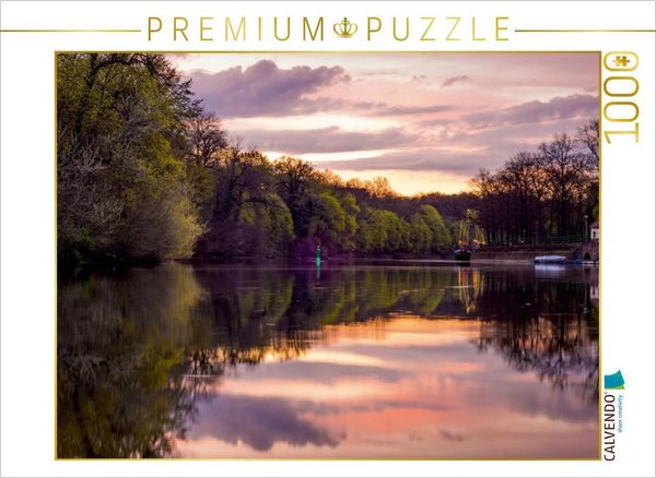 CALVENDO Puzzle Peißnitzinsel am Abend | 1000 Teile Lege-Größe 64 × 48 cm Foto-Puzzle für glückliche Stunden