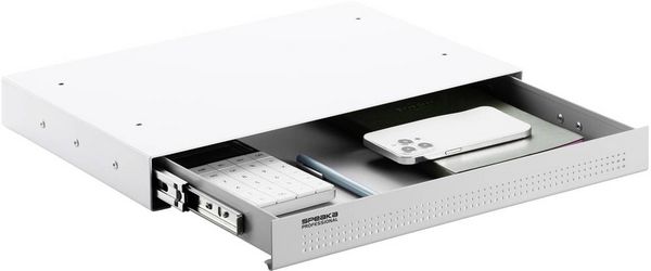Produktbild: SpeaKa Professional SP-10938484 Untertisch-Schublade 410 mm x 270 mm H&ouml;hen-Bereich: 50.8 mm (max) Wei&szlig;, Grau