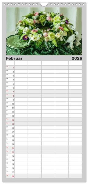 Produktbild: Familienplaner 2026 - Raum f&uuml;r Blumen mit 5 Spalten (Wandkalender, 21 x 45 cm) CALVENDO