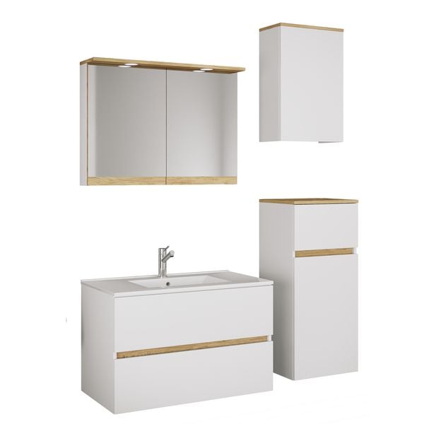 Produktbild: 5 tlg. Badm&ouml;bel-Set mit Waschbecken Cosila-I 81 cm