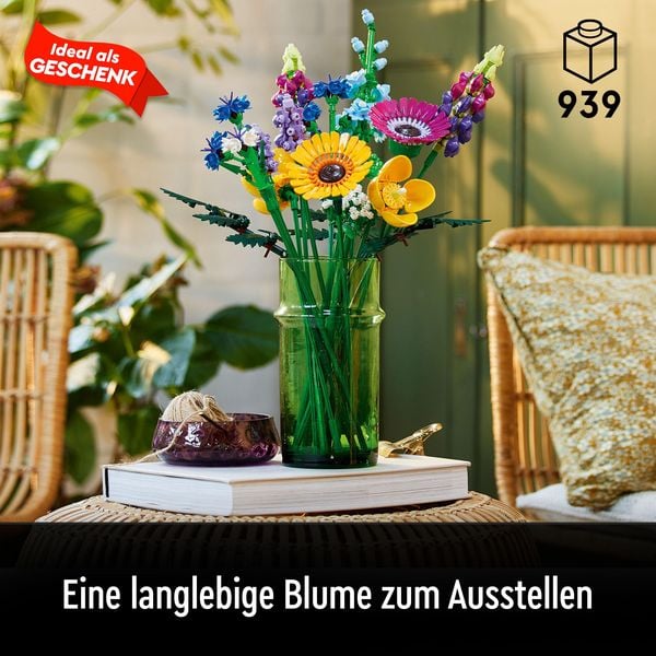 Produktbild: LEGO Botanicals Wildblumenstrauß - Kunstblumen Set für Erwachsene 10313
