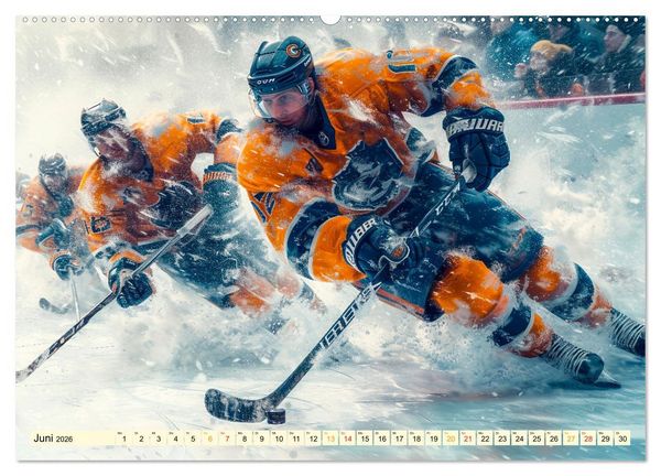 Produktbild: Eishockey - tolle Momente (hochwertiger Premium Wandkalender 2026 DIN A2 quer), Kunstdruck in Hochglanz