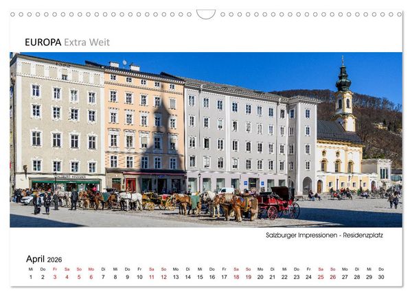 Produktbild: Salzburger Impressionen - Panoramabilder (Wandkalender 2026 DIN A3 quer), CALVENDO Monatskalender