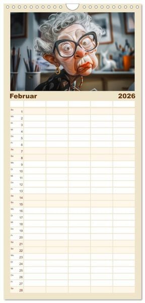 Produktbild: Familienplaner 2026 - Alt, aber nicht leise mit 5 Spalten (Wandkalender, 21 x 45 cm) CALVENDO