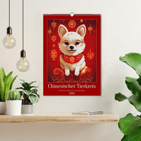 Produktbild: Chinesischer Tierkreis (Wandkalender 2026 DIN A3 hoch), CALVENDO Monatskalender