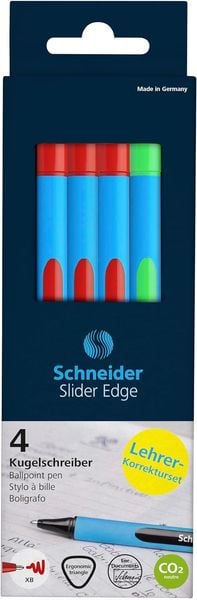 Produktbild: Schneider Kugelschreiber Slider Edge XB 4ert Set, Lehrer-Korrekturset