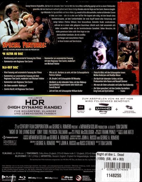 Produktbild: Night of the Living Dead (1990) (Limitiertes Steelbook) (4K Ultra HD) (+ Blu-ray)