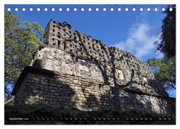Produktbild: Von Mayas und Azteken - Mexiko, Guatemala und Honduras (Tischkalender 2026 DIN A5 quer), CALVENDO Monatskalender