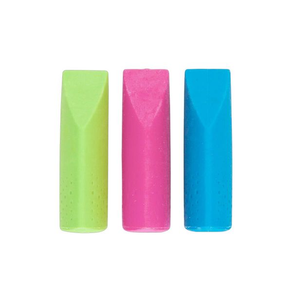 Produktbild: Idena Radierkappen gr&uuml;n/blau/pink 3 St&uuml;ck Blister