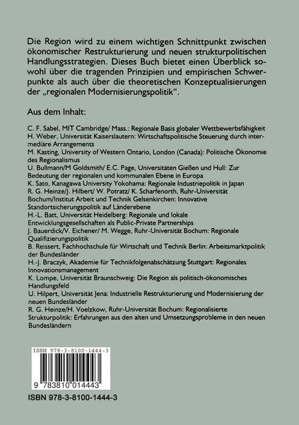 Produktbild: Regionale Modernisierungspolitik
