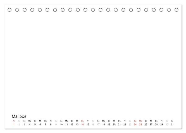 Produktbild: Bastelkalender - Weiss (Tischkalender 2026 DIN A5 quer), CALVENDO Monatskalender