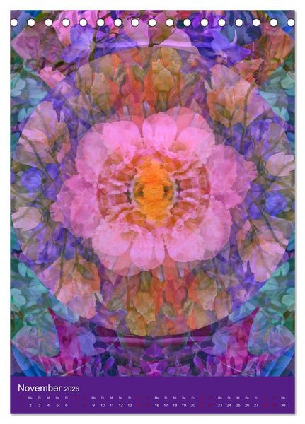 Produktbild: Meditative Pflanzenmandalas (Tischkalender 2026 DIN A5 hoch), CALVENDO Monatskalender