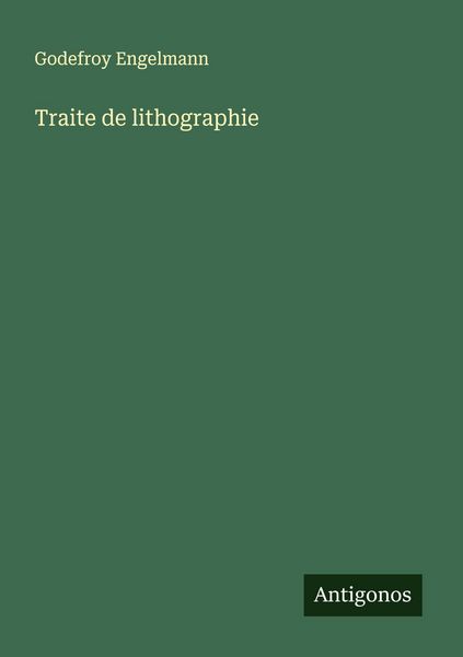 Produktbild: Traite de lithographie