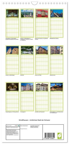 Produktbild: Familienplaner 2027 - Schaffhausen - n&ouml;rdlichste Stadt der Schweiz mit 5 Spalten (Wandkalender, 21 x 45 cm) CALVENDO