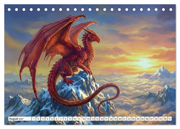 Produktbild: Gesch&ouml;pfe der Legenden - Eine Reise durch die Welt mystischer Wesen (Tischkalender 2027 DIN A5 quer), CALVENDO Monatskalender
