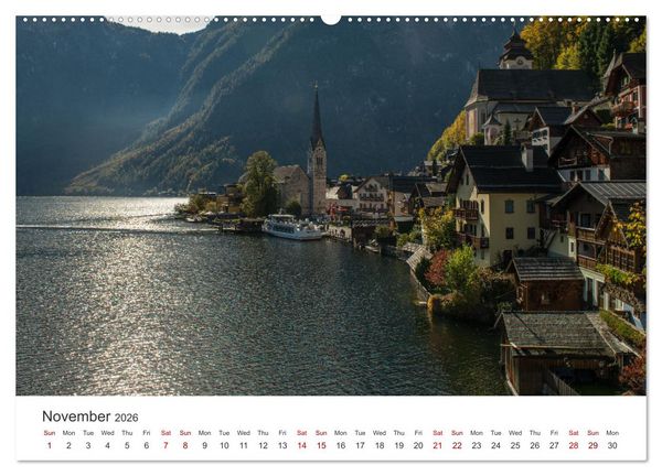 Produktbild: Hallstatt The pearl of Austria (High Quality Premium Wall Calendar 2026 DIN A2 landscape),CALVENDO 12 Month Wall Calendar
