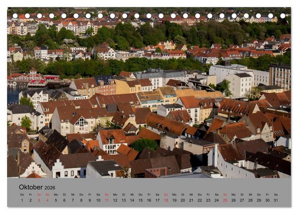 Produktbild: D&auml;cher von Flensburg (Tischkalender 2026 DIN A5 quer), CALVENDO Monatskalender