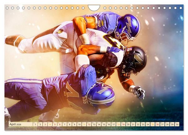 Produktbild: American Football - Fight (Wandkalender 2026 DIN A4 quer), CALVENDO Monatskalender