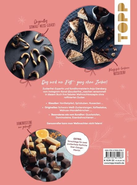 Produktbild: Anjas zuckerfreie Weihnachten. Von Anja Giersberg von @zuckerfrei_naschen.