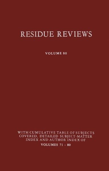 Produktbild: Residue Reviews