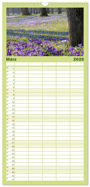 Produktbild: Familienplaner 2026 - Wald und Baum 2026 mit 5 Spalten (Wandkalender, 21 x 45 cm) CALVENDO