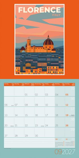 Produktbild: Vintage Voyage Kalender 2027 - 30x30 - Art12