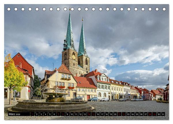 Produktbild: Fachwerkstadt Quedlinburg (Tischkalender 2026 DIN A5 quer), CALVENDO Monatskalender