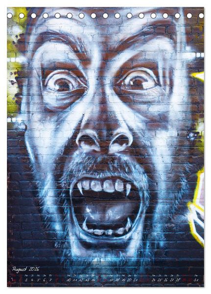 Produktbild: Faszinierende Streetart an Mauern und Hausw&auml;nden (Tischkalender 2026 DIN A5 hoch), CALVENDO Monatskalender